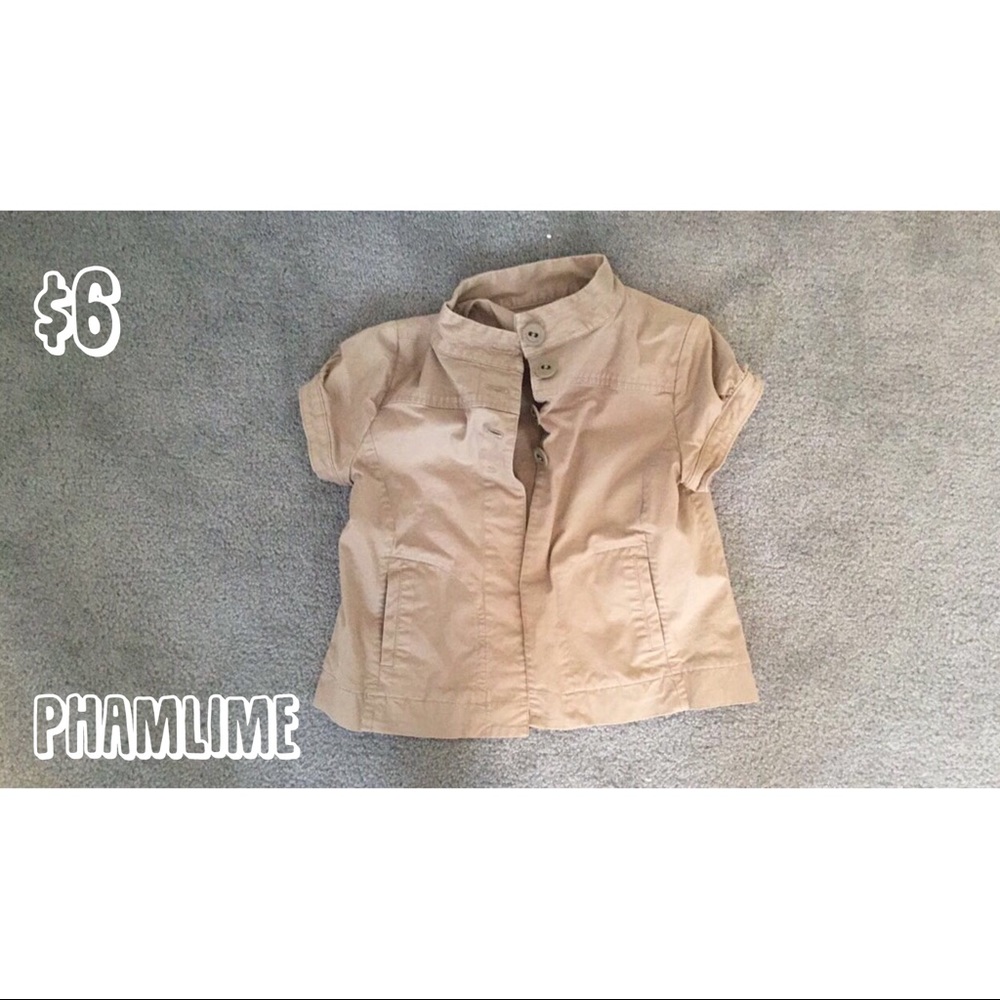 Merona Tan Short-Sleeved Jacket!
